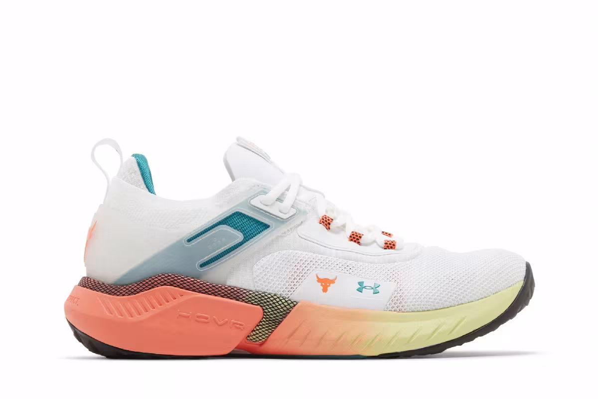 Under Armour Project Rock 5 White After Burn, view 2