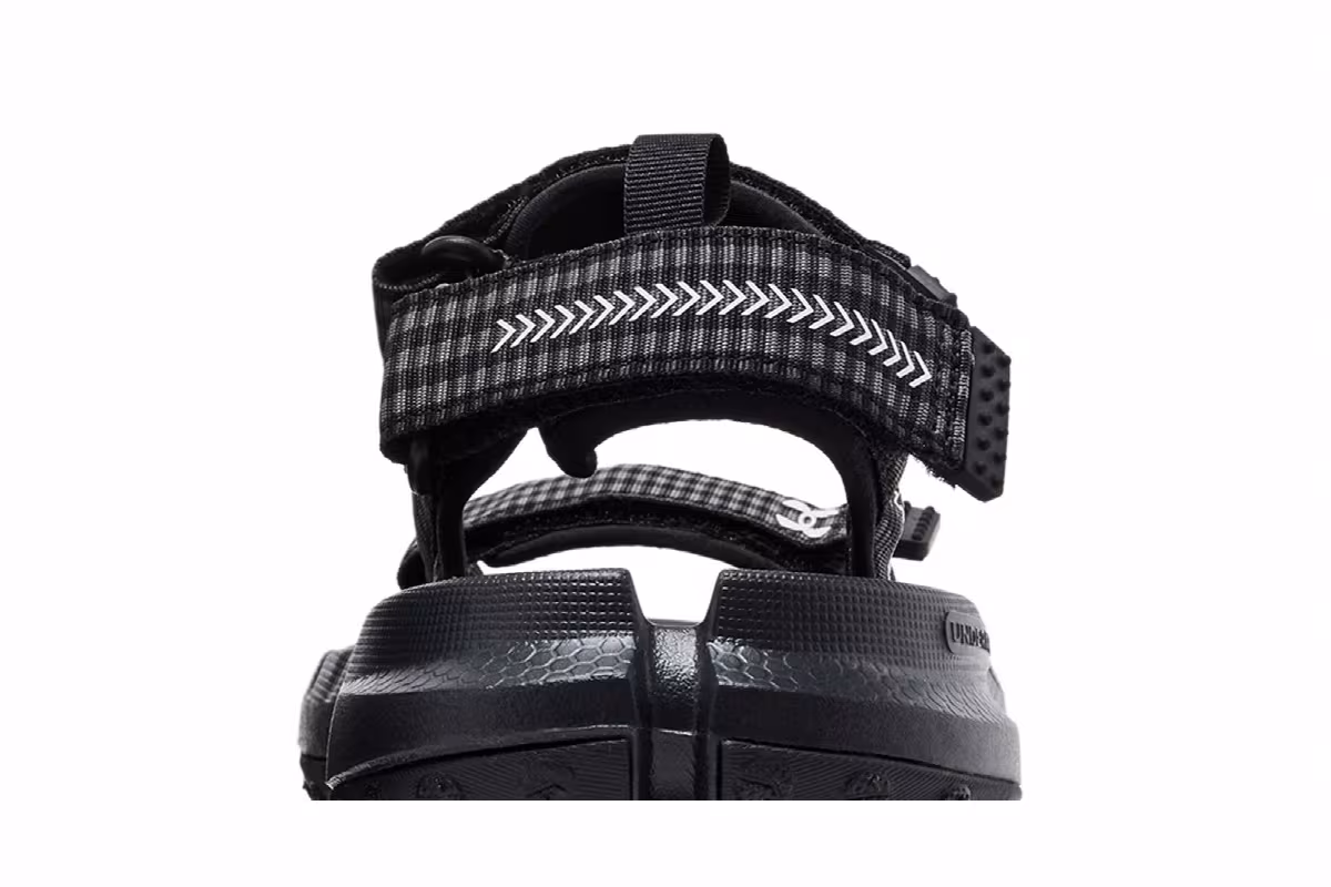 Under Armour Fat Tire Sandal Black White, view 8