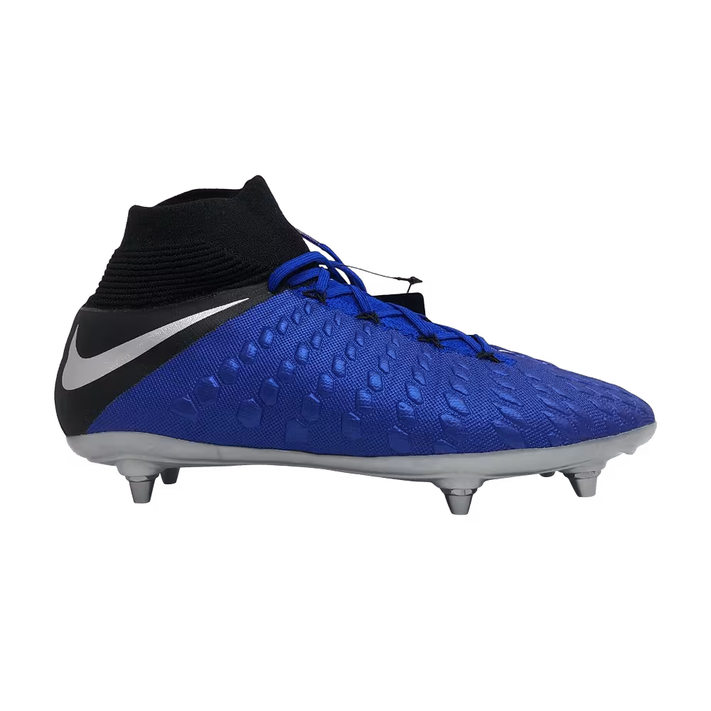 Nike Hypervenom Phantom 3 Elite DF SG Pro FG Racer Blue Metallic Silver