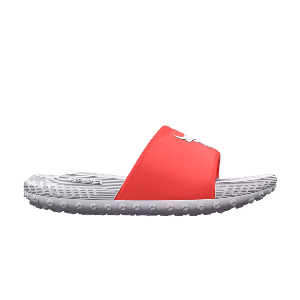 Under Armour Project Rock 3 Slide After Burn White