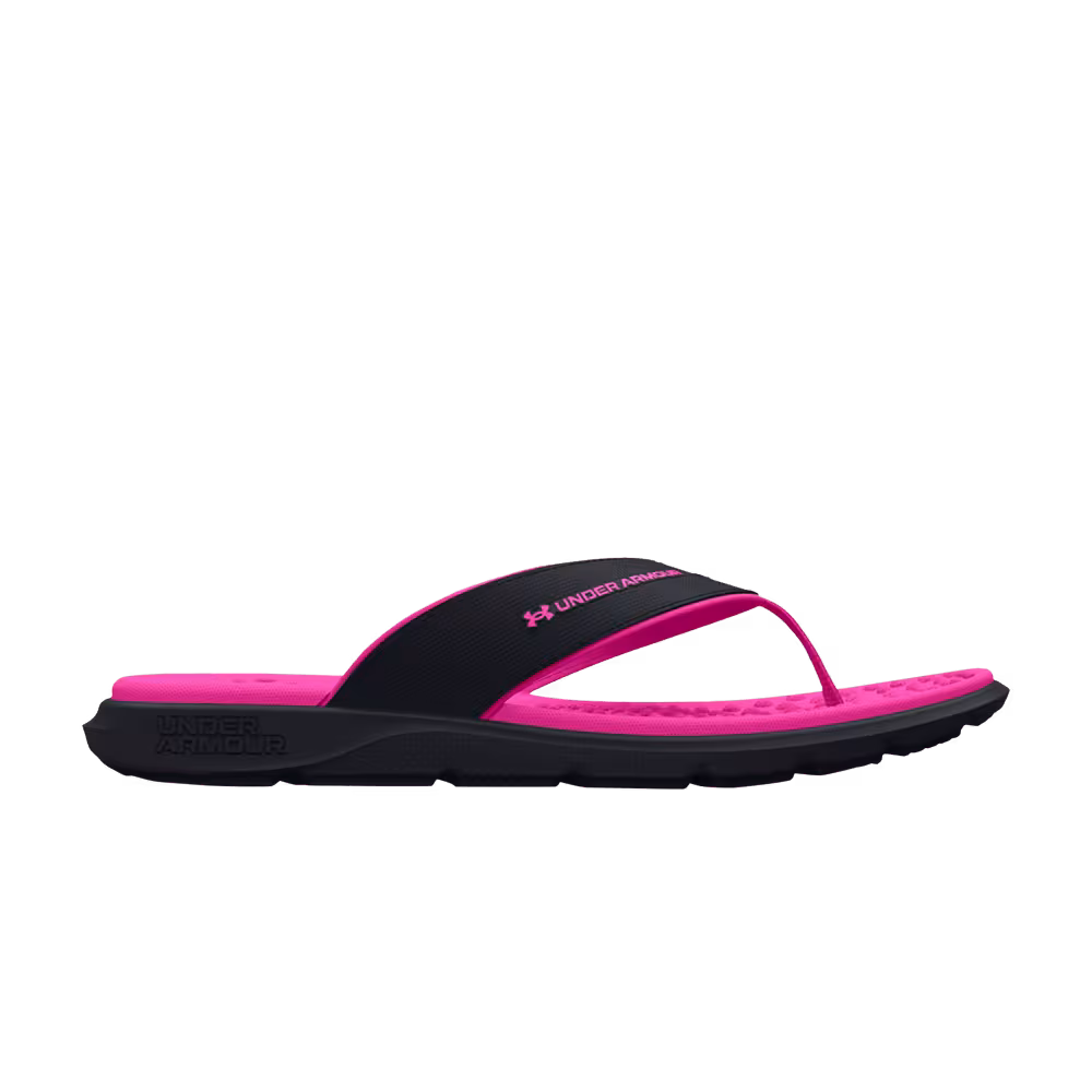 Under Armour Women's Ignite Pro Marbella Sandal Black Rebel Pink