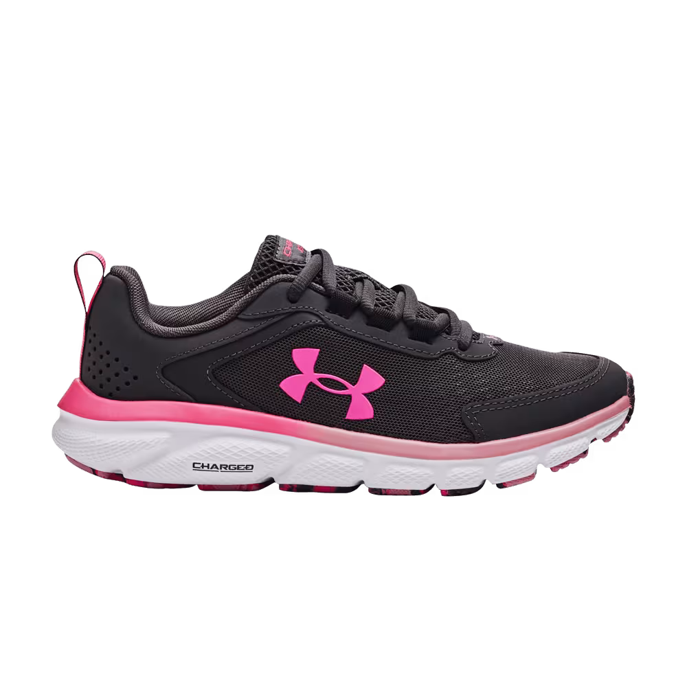 Under Armour Women's Charged Assert 9 Marble Jet Grey Rebel Pink
