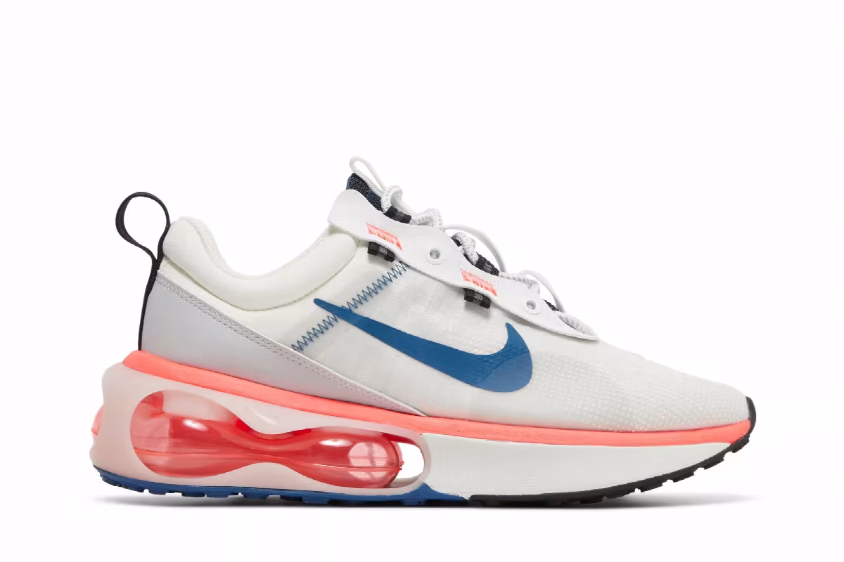 Nike Air Max 2021 White Solar Red Blue, view 2
