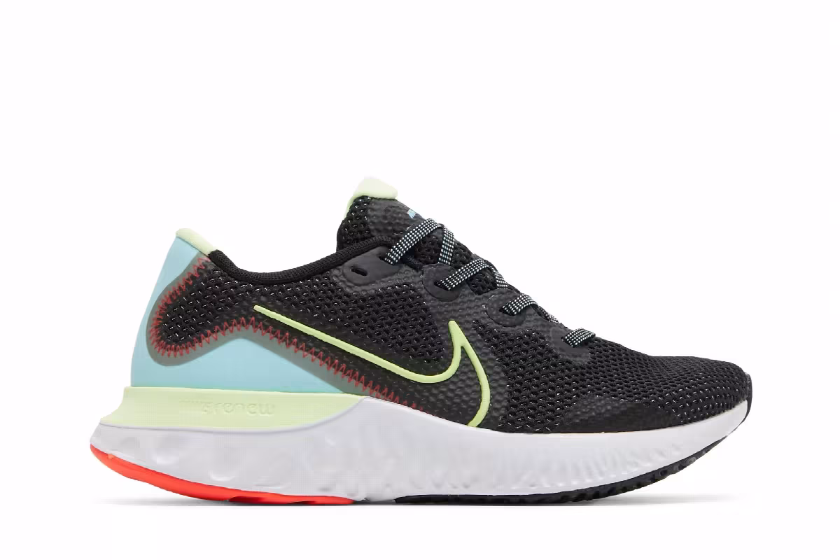 Nike Women's Renew Run Black Volt Glacier Ice, view 2