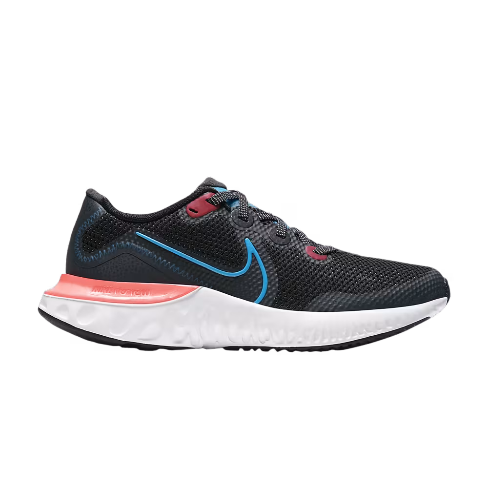 Nike Renew Run GS Black Crimson Laser Blue
