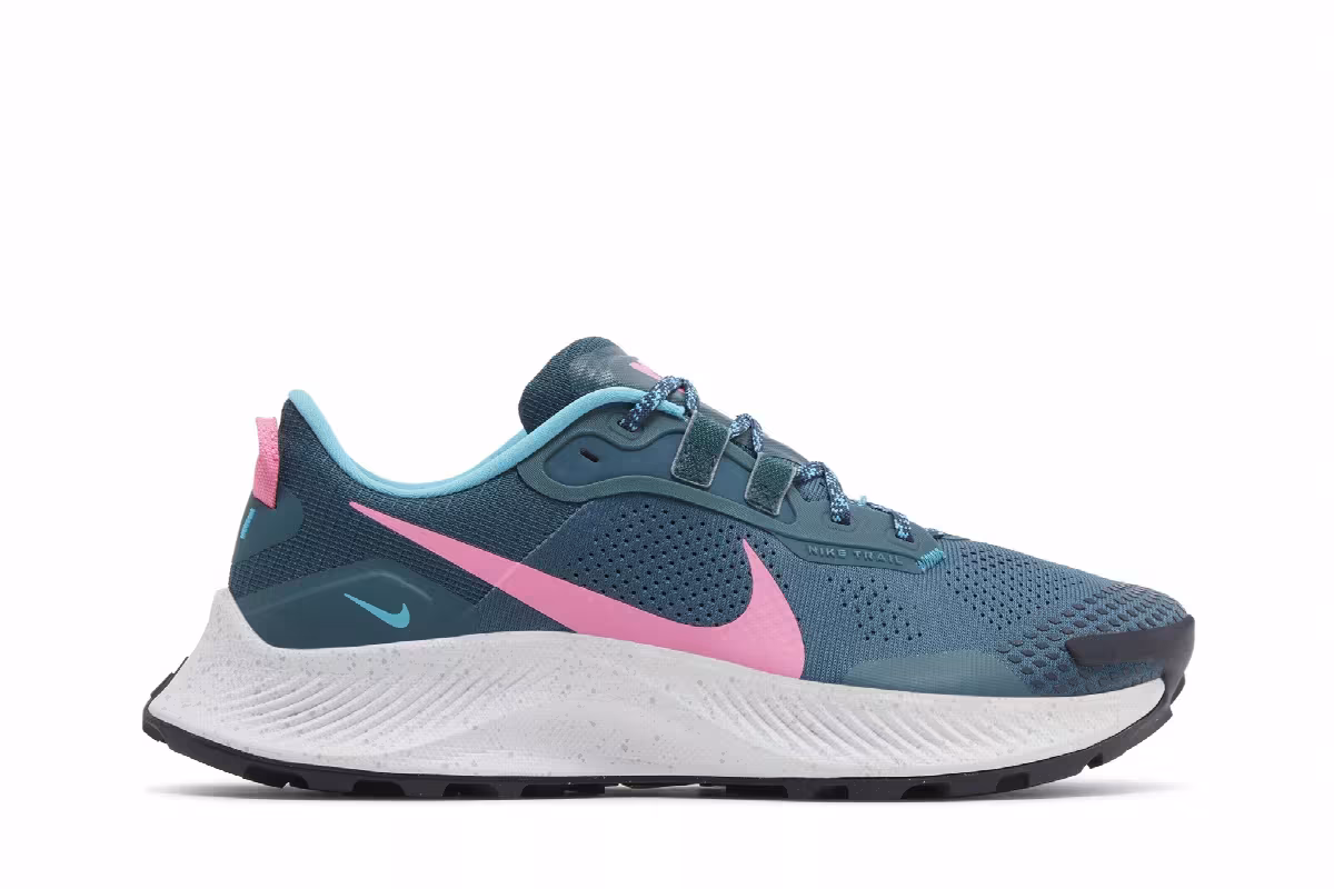 Nike Women's Pegasus Trail 3 Dark Teal Green Pink Glow, view 2