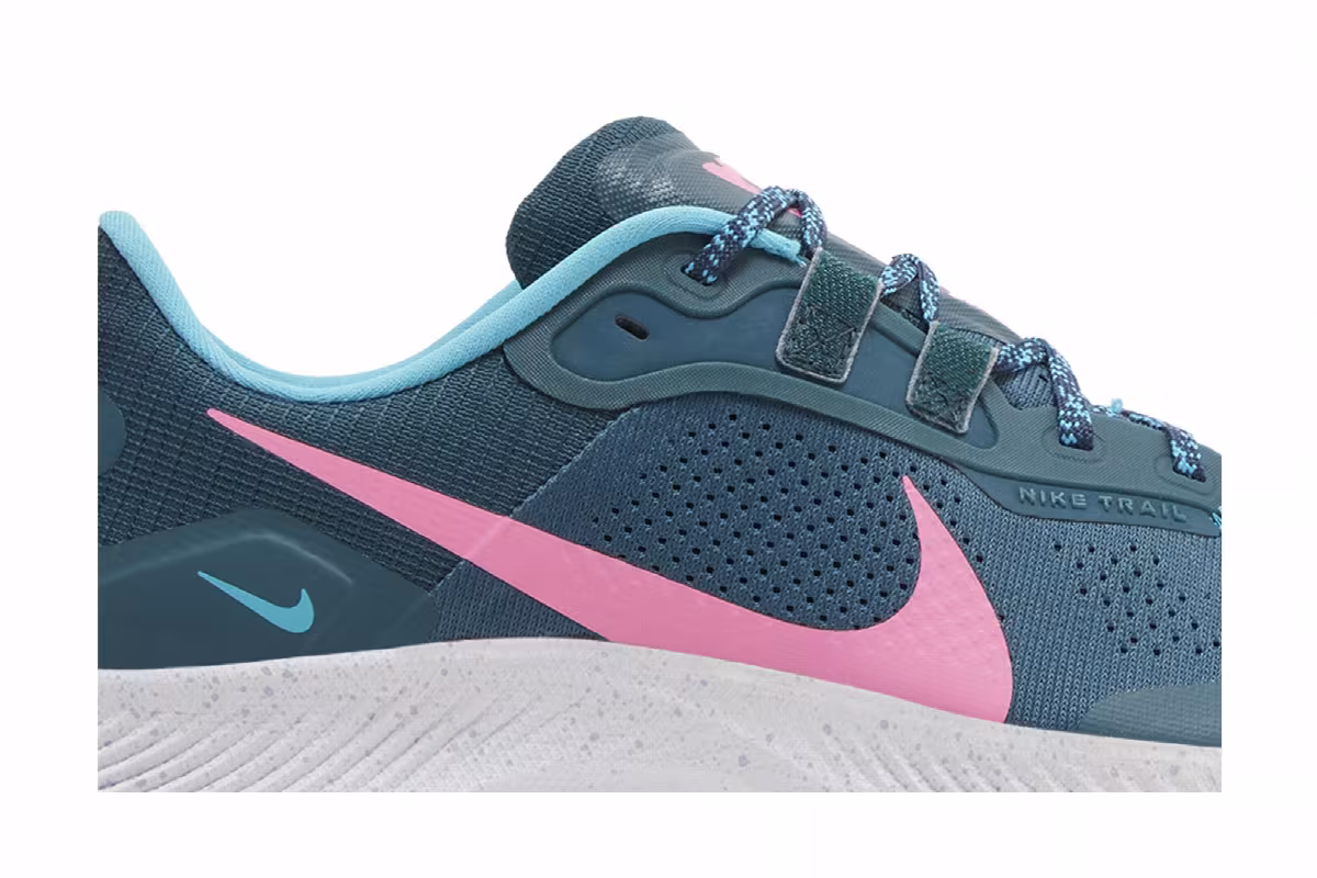 Nike Women's Pegasus Trail 3 Dark Teal Green Pink Glow, view 3