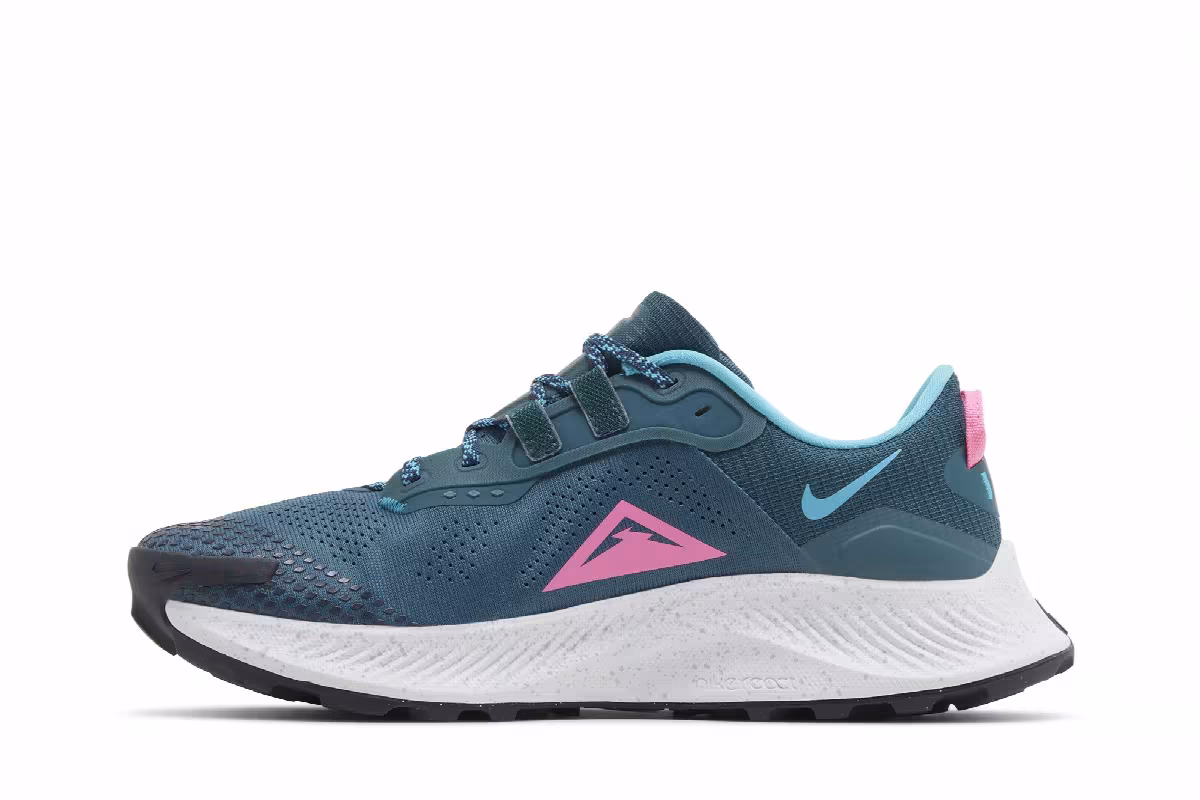 Nike Women's Pegasus Trail 3 Dark Teal Green Pink Glow, view 4