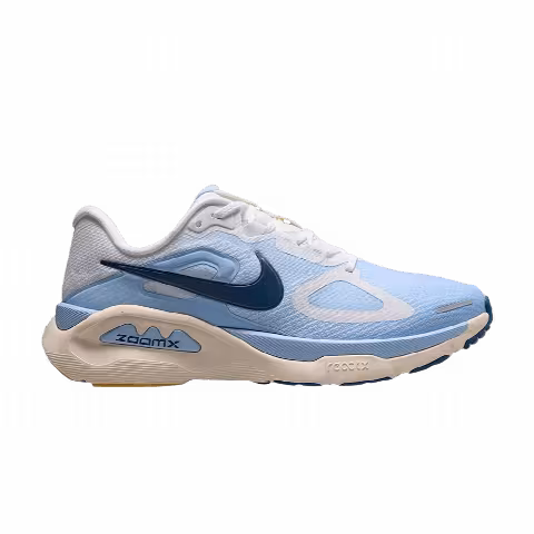 Nike Wmns Structure Plus 'White Aluminum Blue Sun Dial Yellow Mysterious Deep Sea Blue'