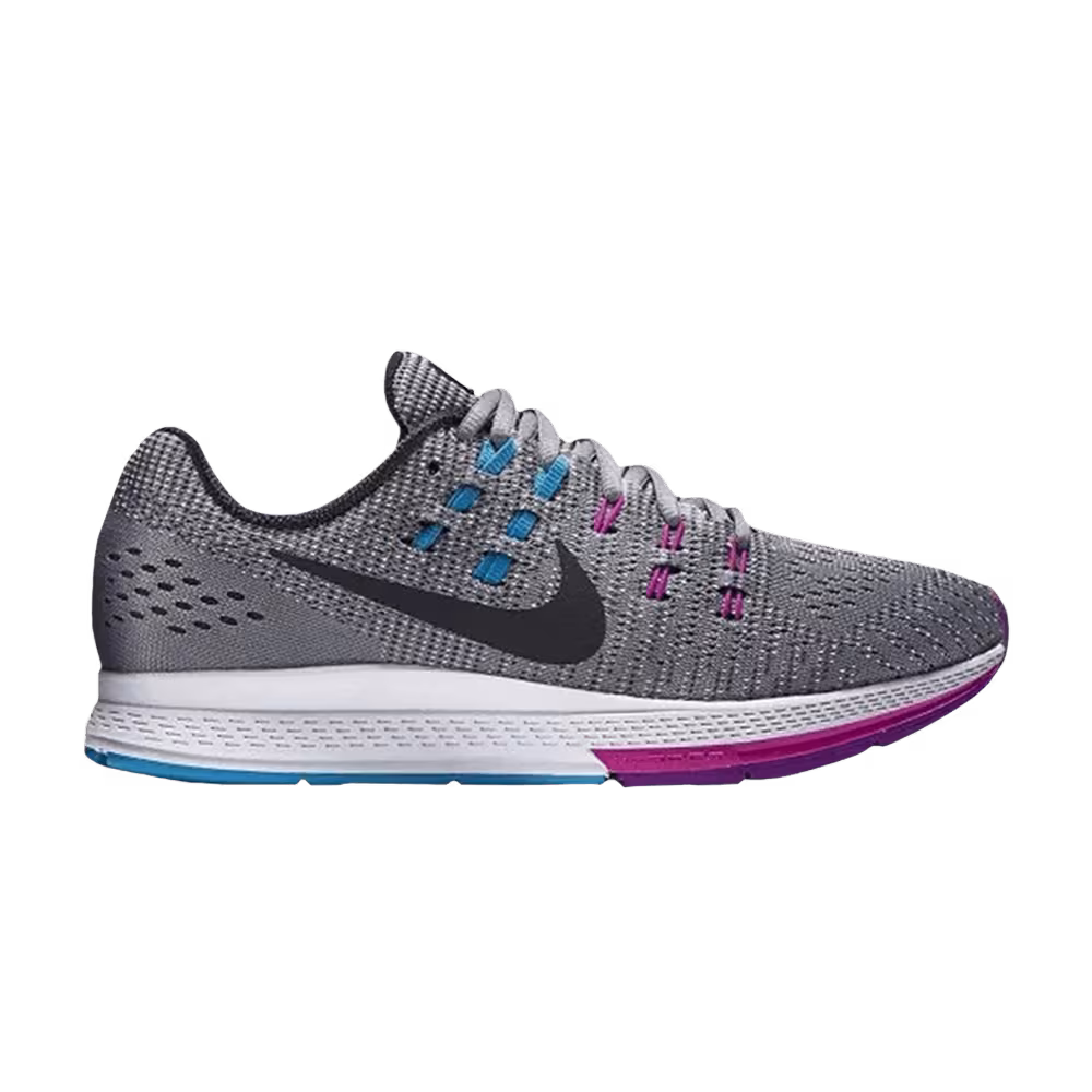 Nike Women's Air Zoom Structure 19 Wide Cool Grey Fuchsia Flash