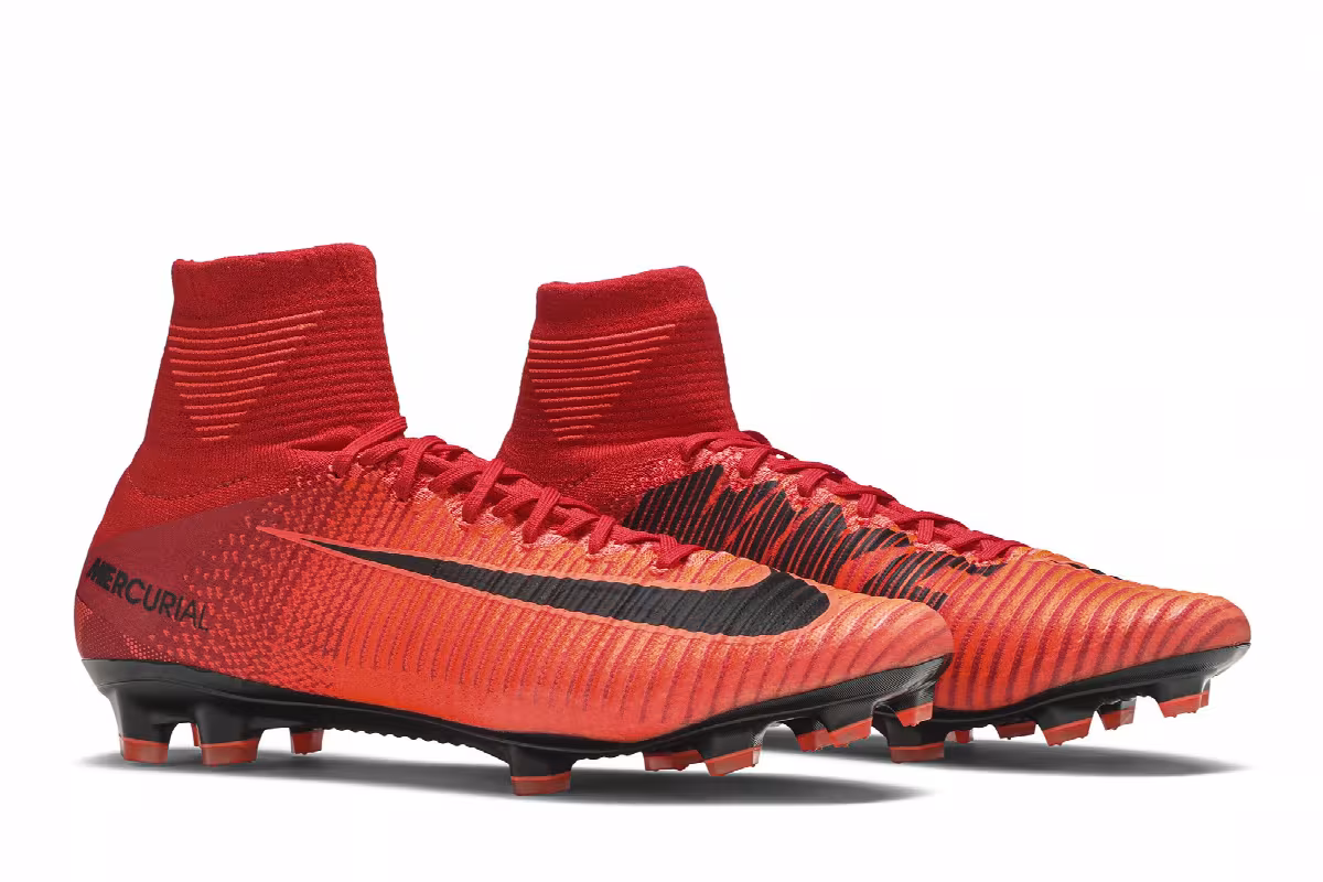 Nike Mercurial SuperFly 5 DF FG University Red, view 9