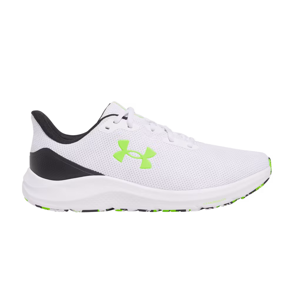Under Armour Charged Pursuit 4 White Black Hyper Green