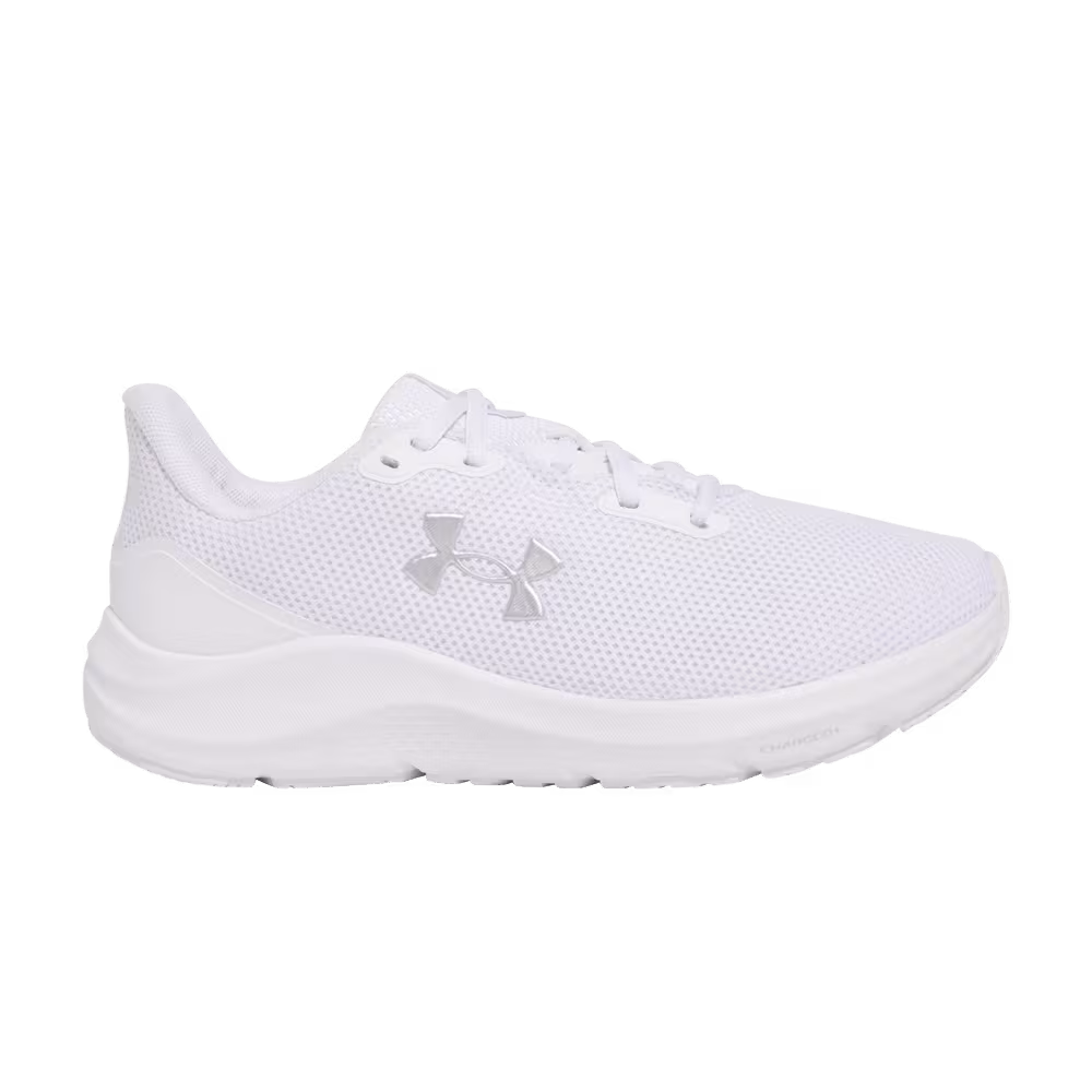 Under Armour Women's Charged Pursuit 4 White Metallic Silver