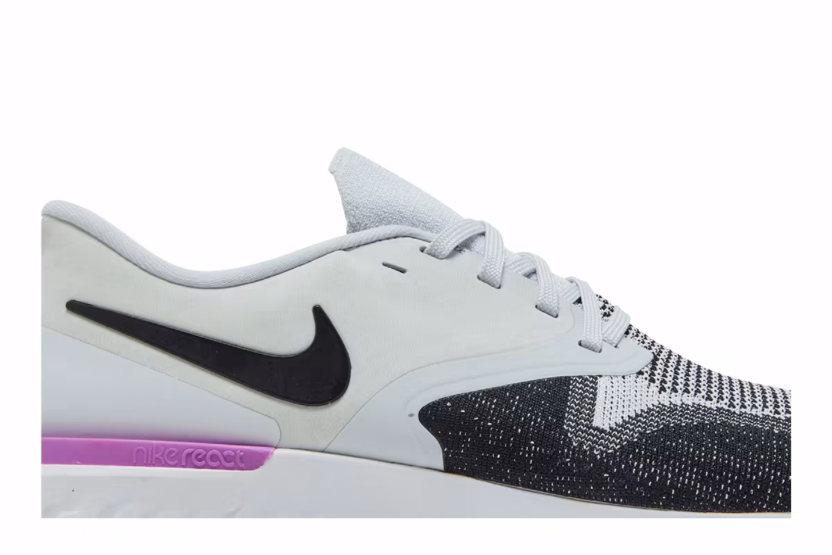 Nike Odyssey React Flyknit 2 Platinum Violet Black, view 3