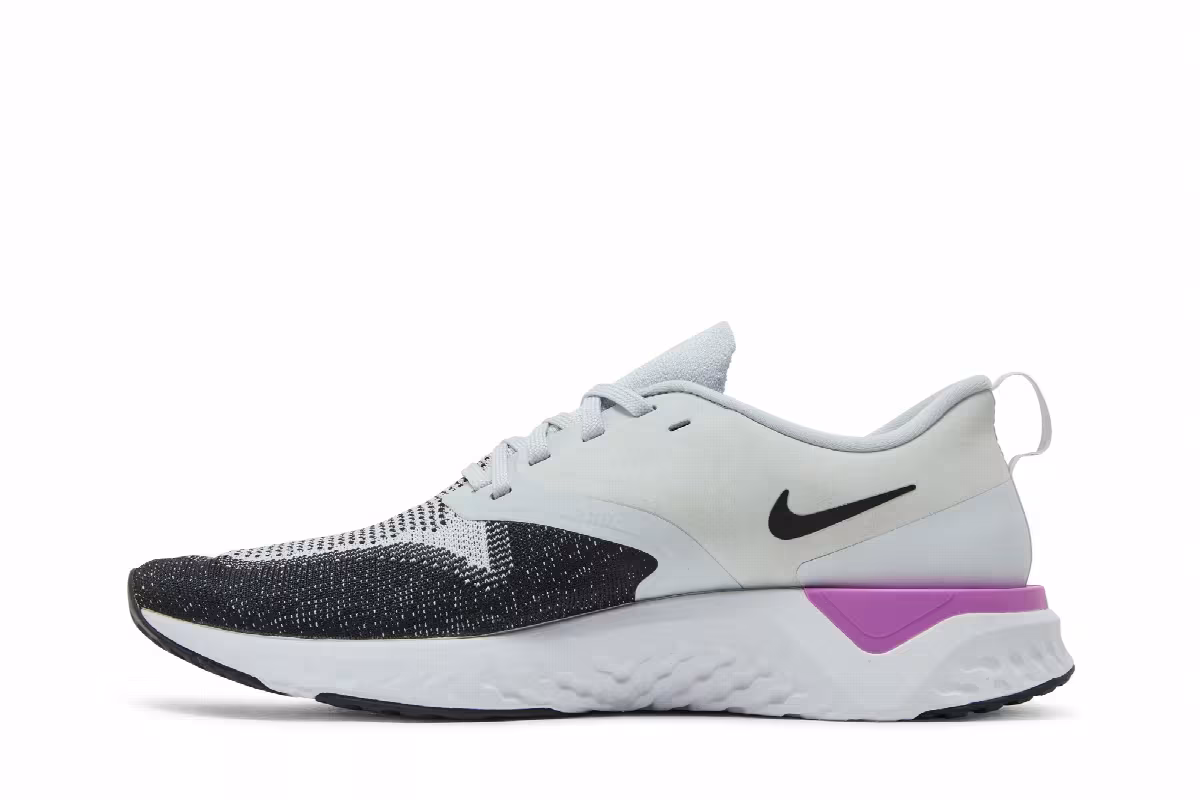 Nike Odyssey React Flyknit 2 Platinum Violet Black, view 4