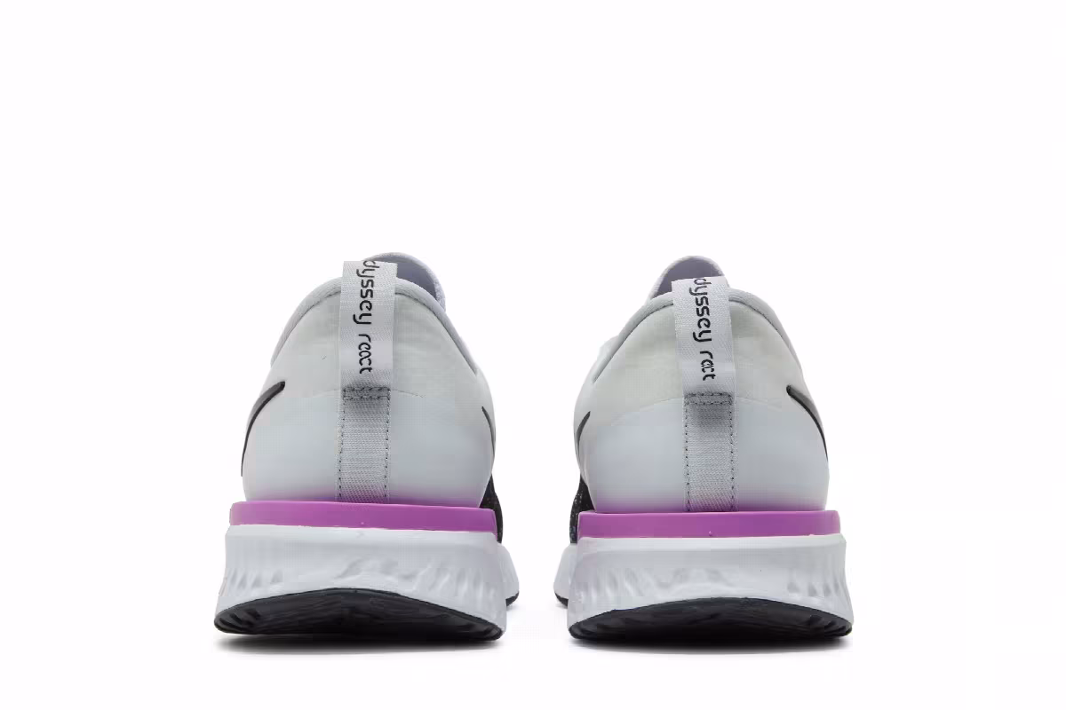 Nike Odyssey React Flyknit 2 Platinum Violet Black, view 7