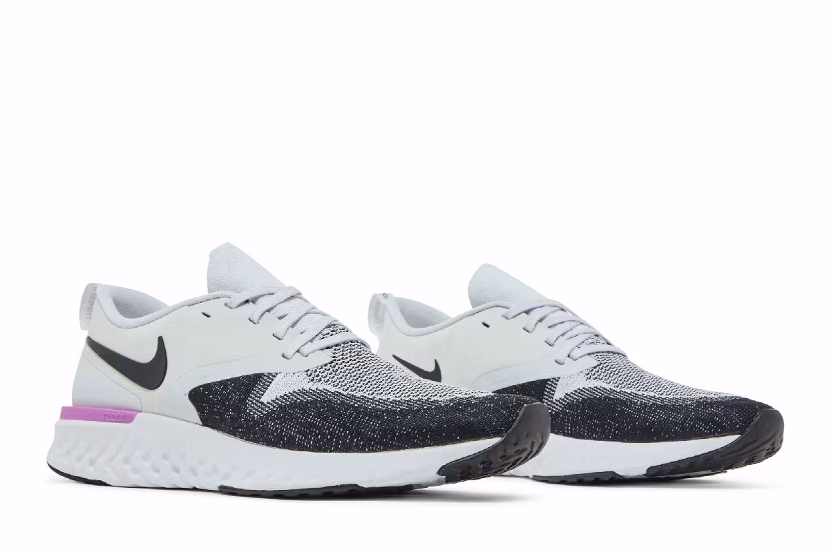 Nike Odyssey React Flyknit 2 Platinum Violet Black, view 9