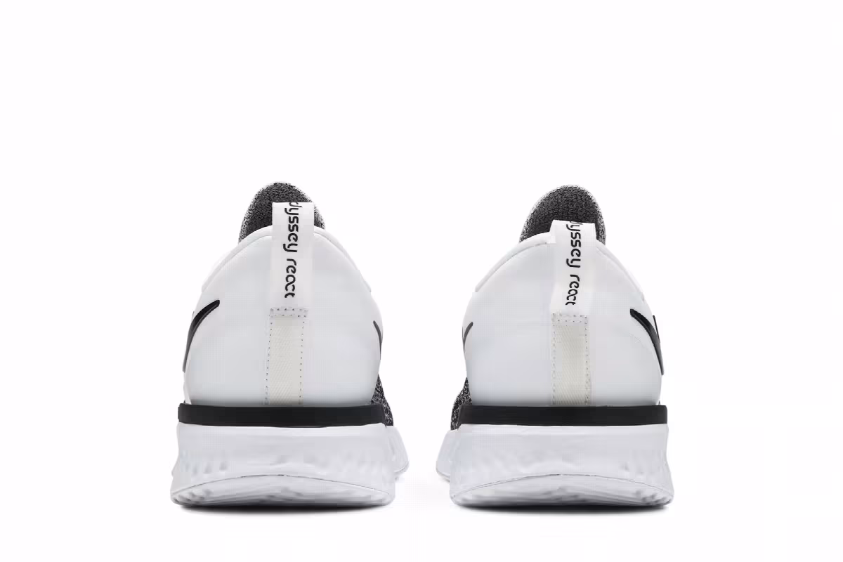 Nike Odyssey React 2 Flyknit White Black, view 7