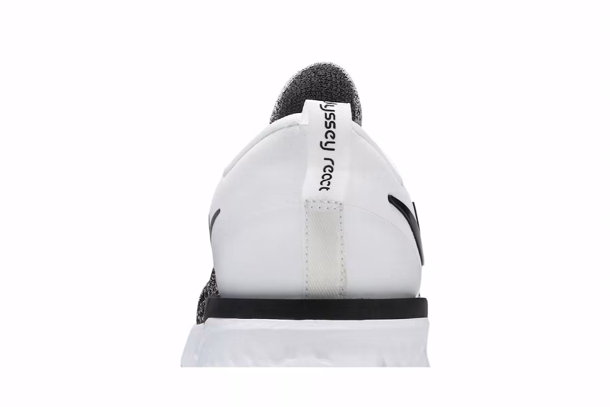 Nike Odyssey React 2 Flyknit White Black, view 8