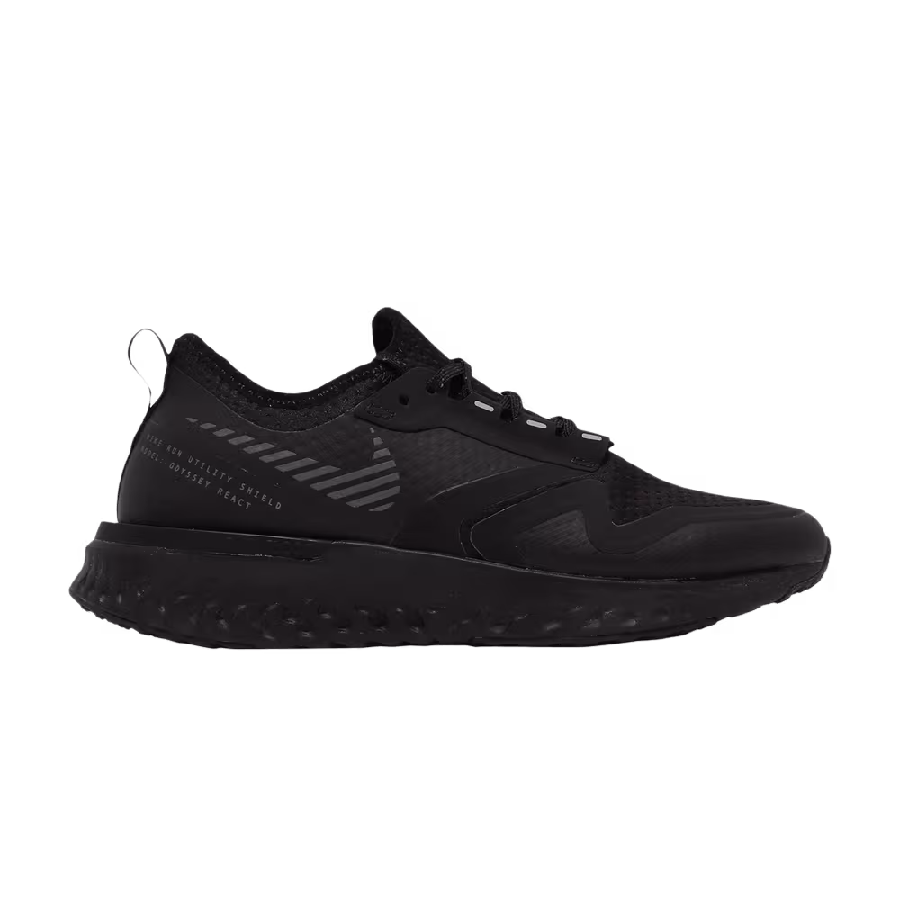 Nike Women's Odyssey React 2 Shield Black Metallic Silver