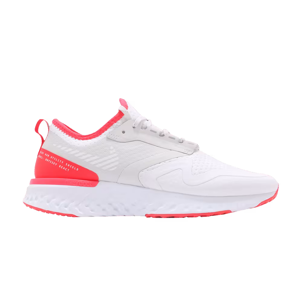 Nike Women's Odyssey React 2 Shield White Laser Crimson