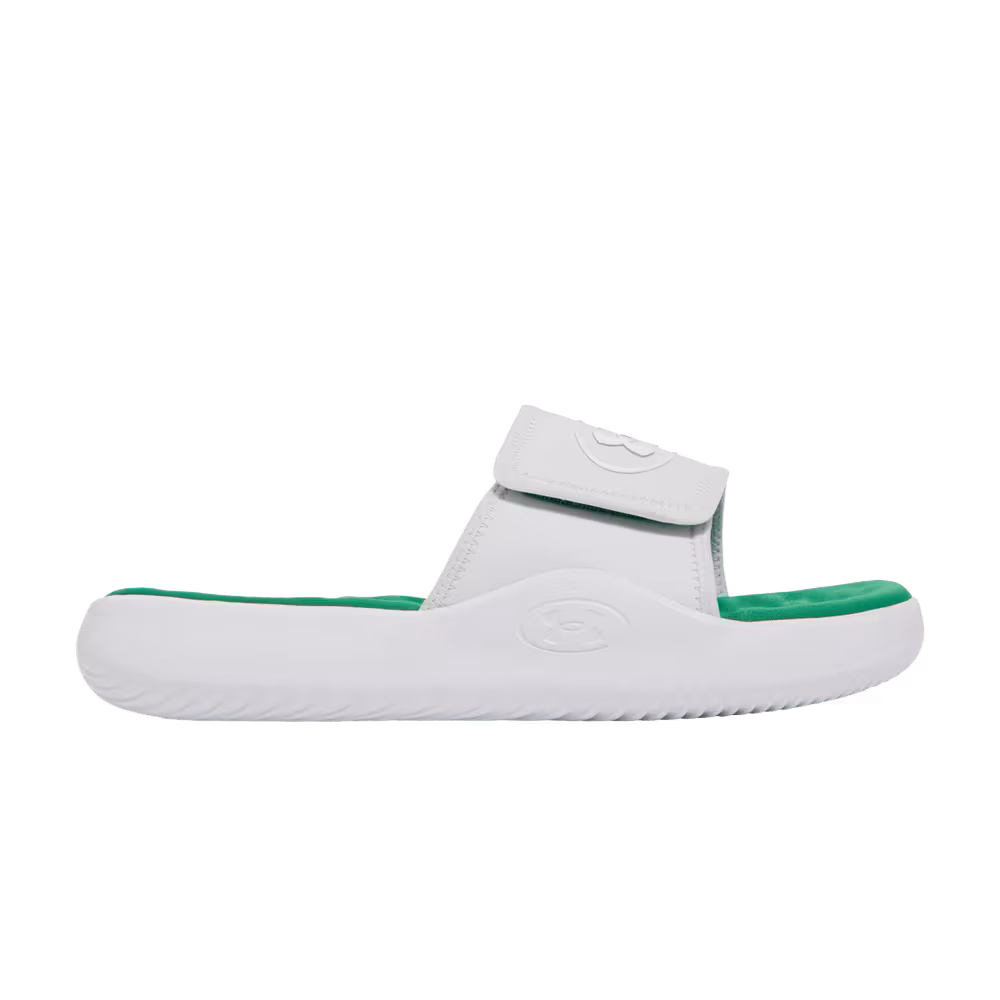 Under Armour Ignite Pro 8 Slide Distant Grey Kelly Green
