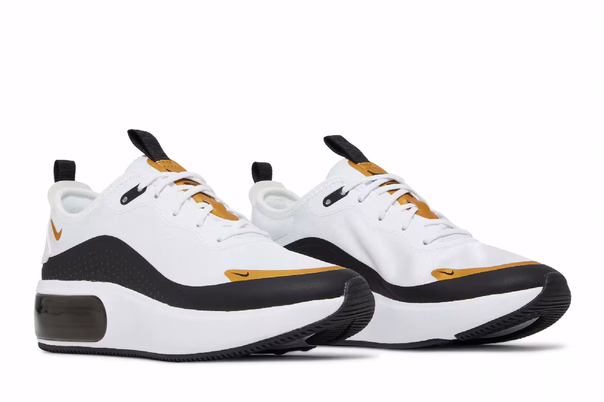Nike Women's Air Max Dia White Black Gold, view 9