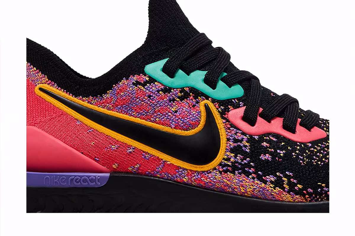 Nike Women's Epic React Flyknit 2 Black Ember Glow, view 3