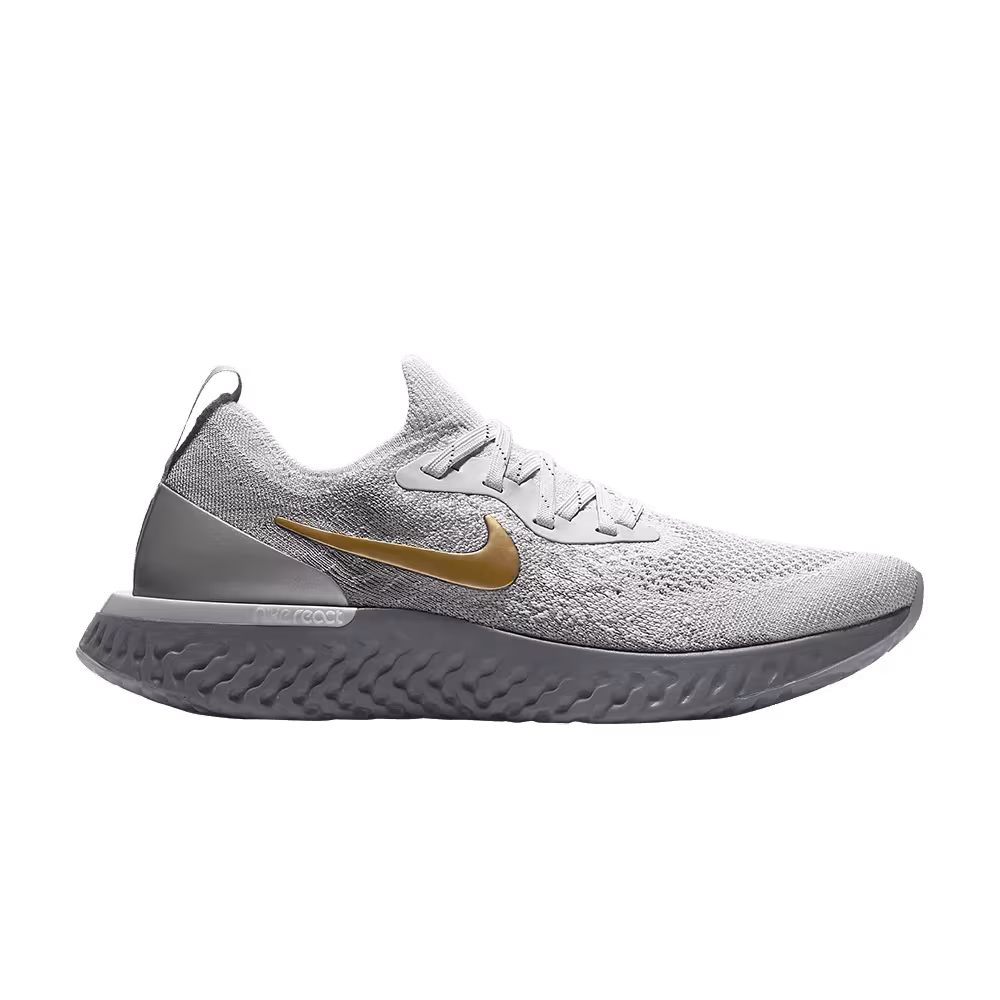 Nike Women's Epic React Flyknit Premium Vast Grey Gold