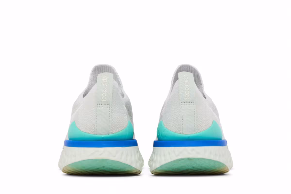 Nike Women's Epic React Flyknit 2 White Light Aqua, view 7