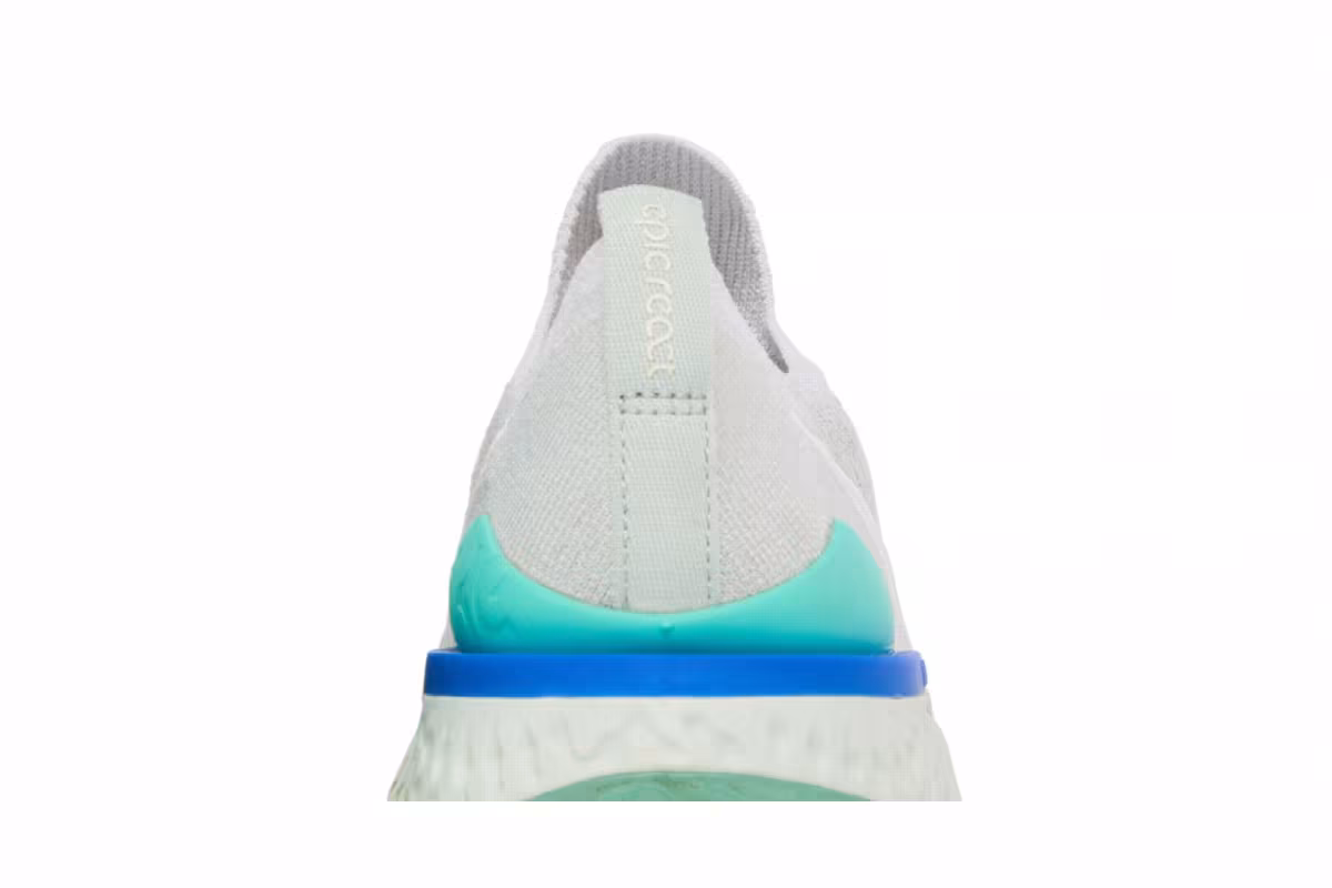 Nike Women's Epic React Flyknit 2 White Light Aqua, view 8