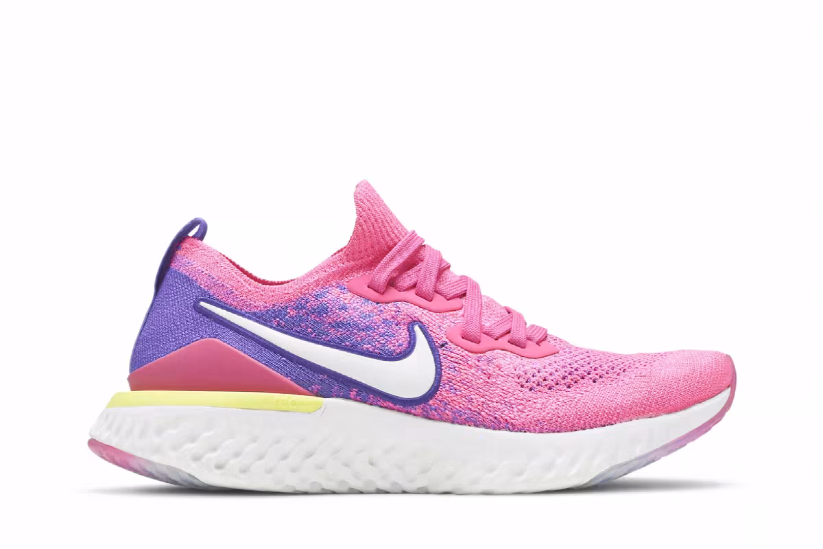 Nike Women's Epic React Flyknit 2 Laser Fuchsia Pulse, view 2