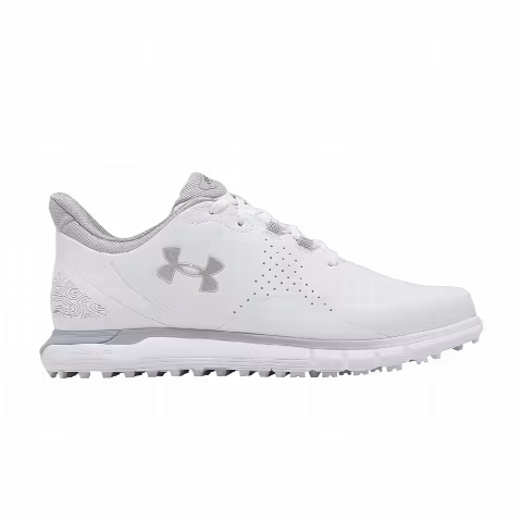 Under Armour HOVR Drive Fade Spikeless Golf Wide 'White Metallic Silver'