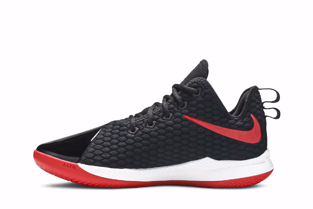 Nike LeBron Witness 3 Premium Black Red, view 4