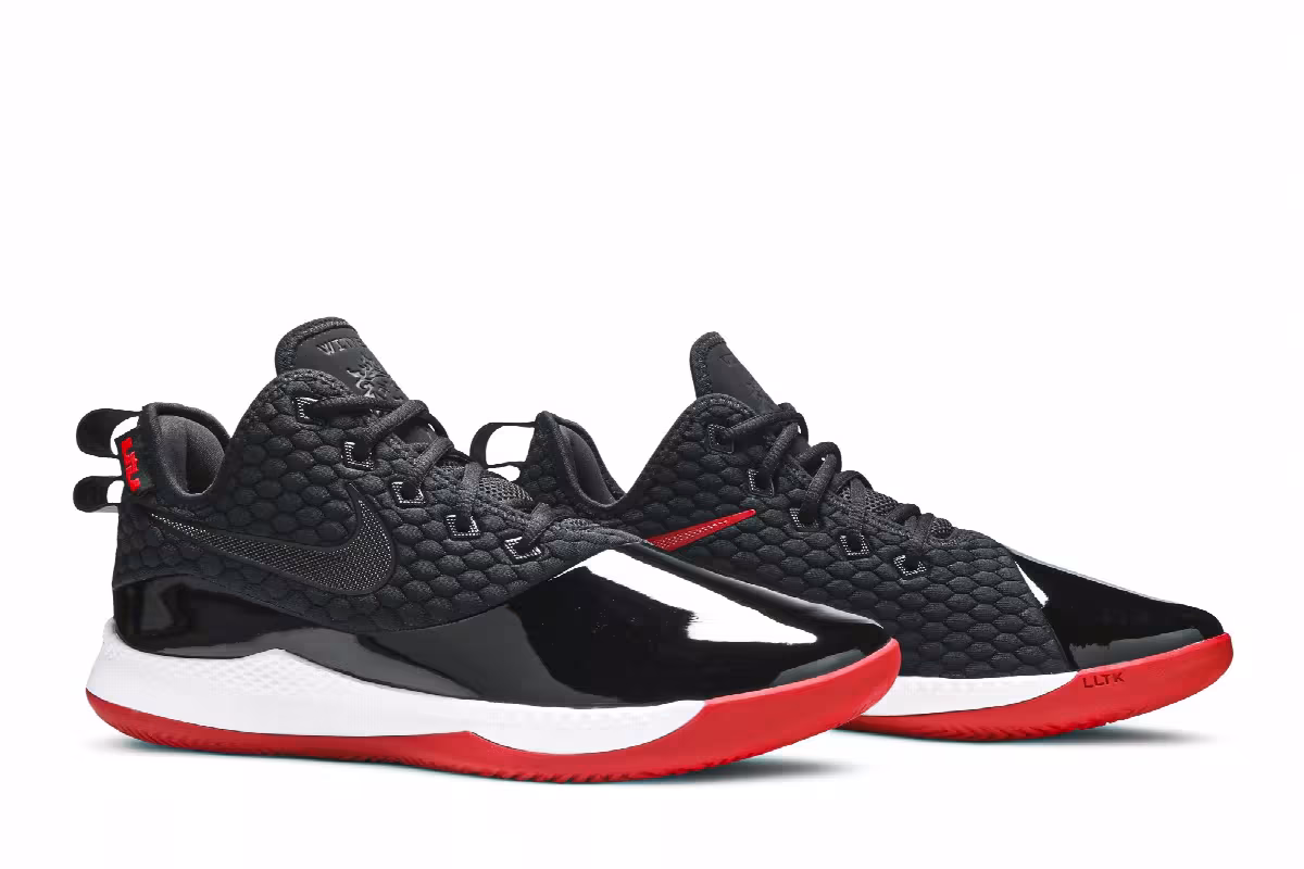 Nike LeBron Witness 3 Premium Black Red, view 9