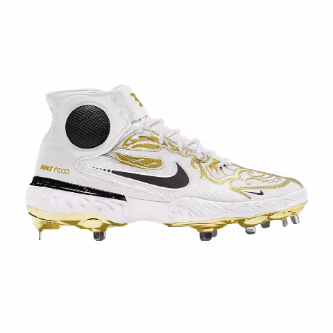 Nike Alpha Huarache Elite 3 Mid 'White Metallic Vivid Gold'