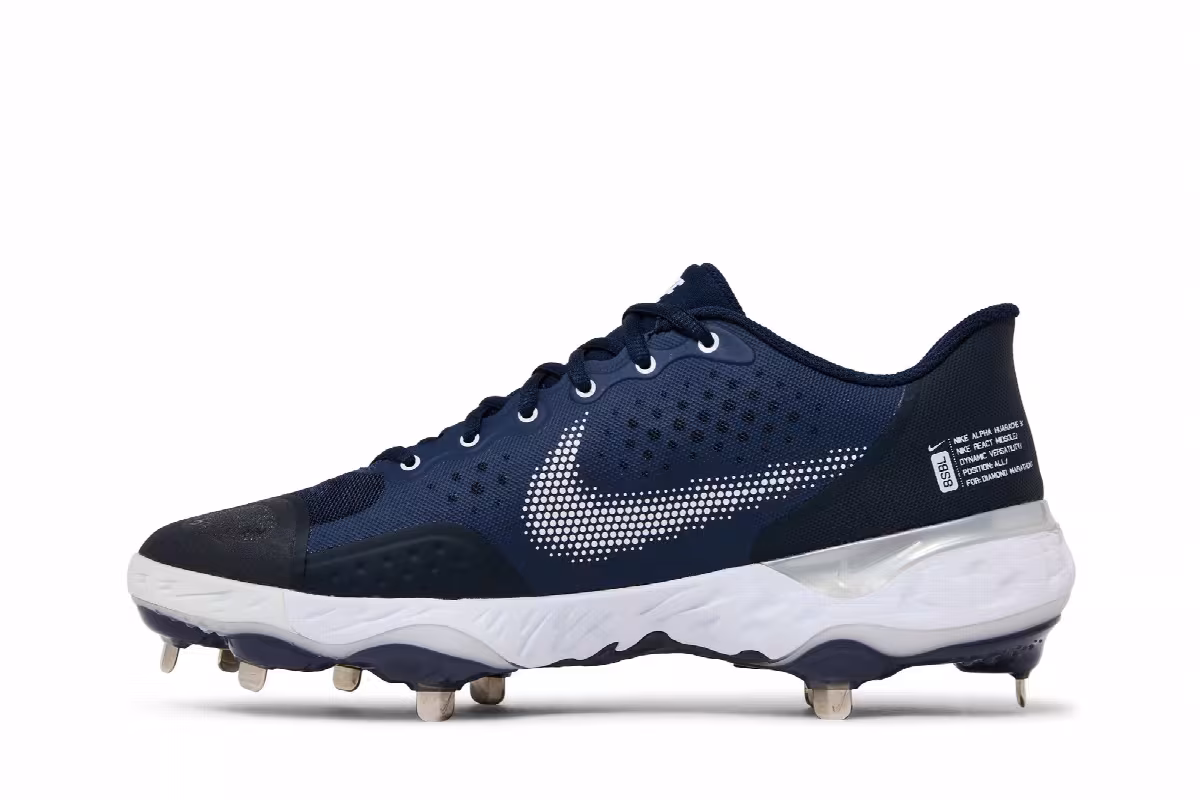Nike Alpha Huarache Elite 3 Low College Navy, view 4