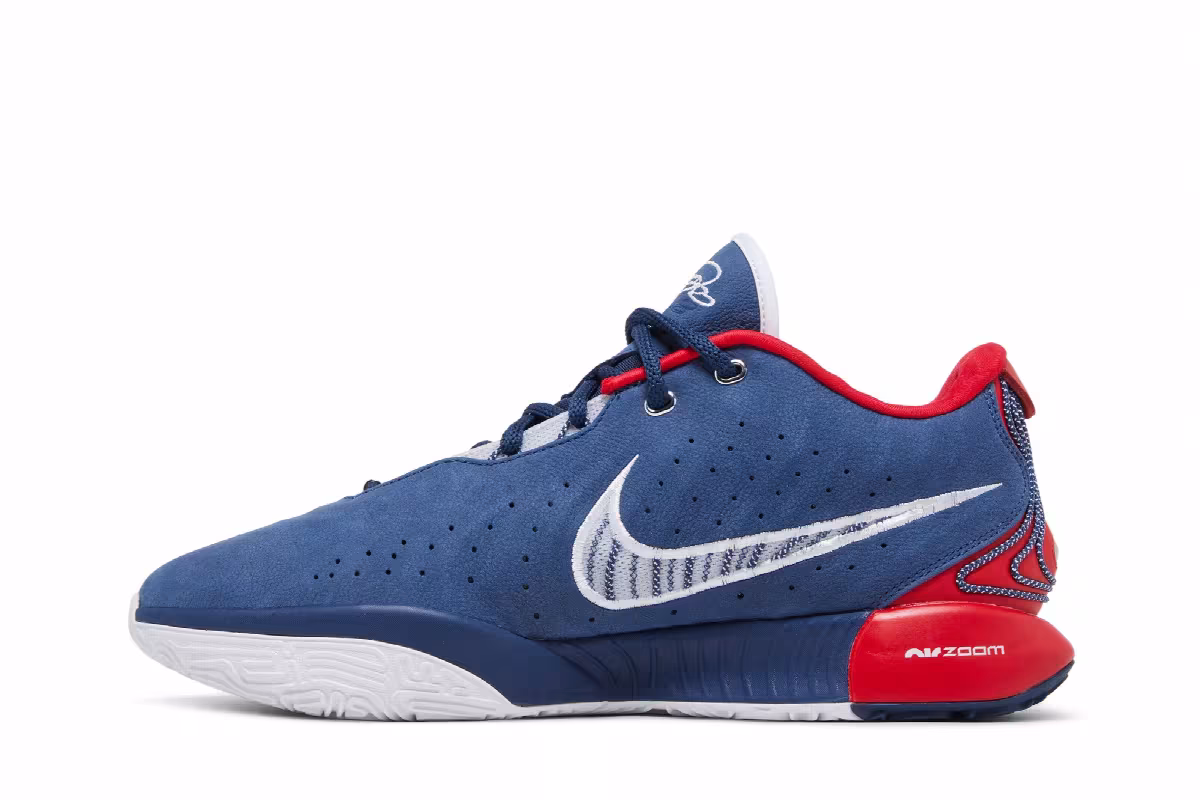 Nike LeBron 21 Navy University Red, view 4