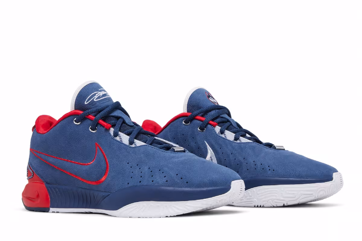 Nike LeBron 21 Navy University Red, view 9