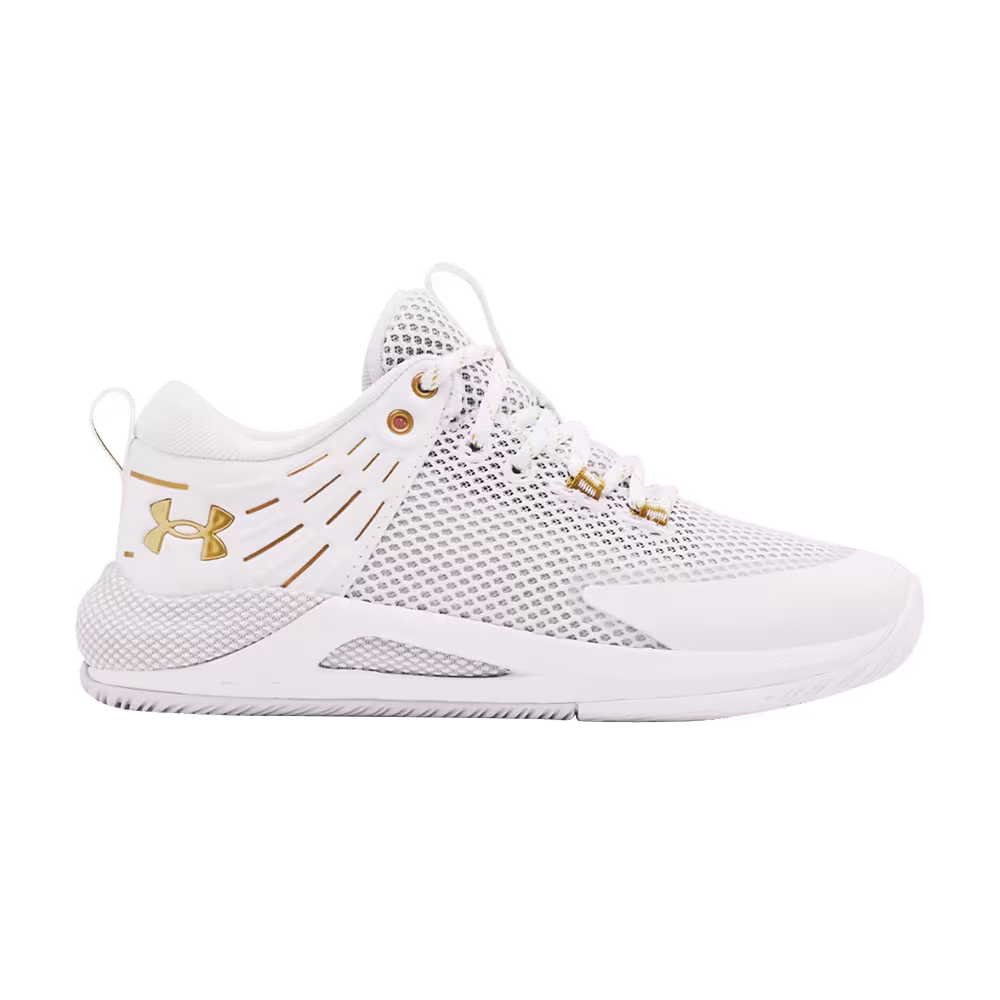 Under Armour Women's HOVR Block City White Metallic Gold