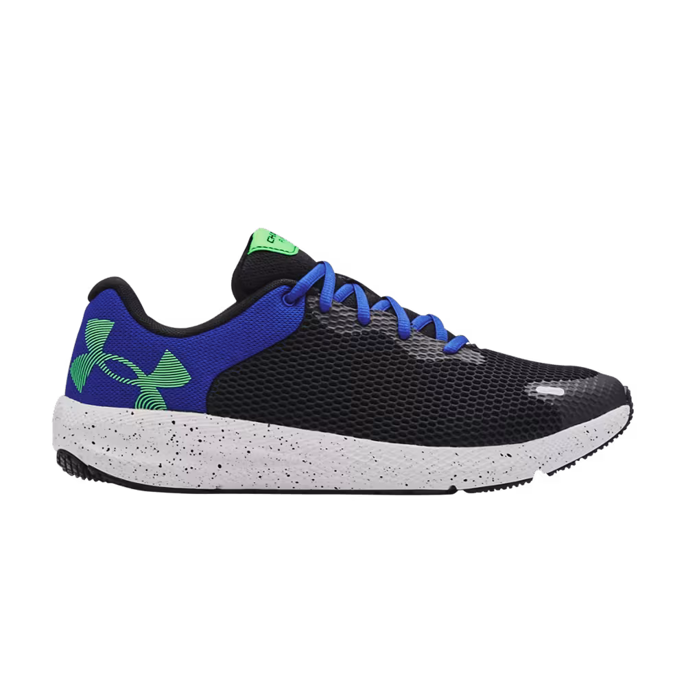 Under Armour Charged Pursuit 2 Big Logo Speckle - Black Blue Green