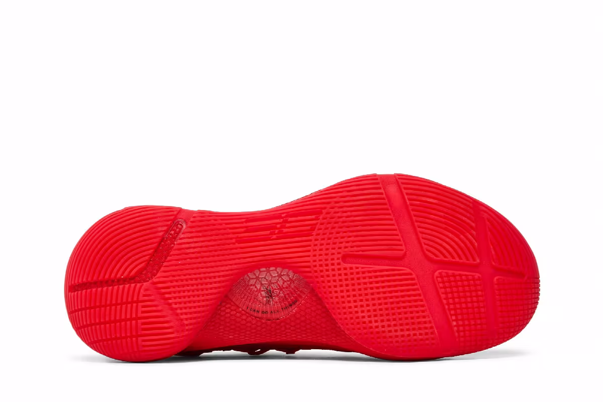 Under Armour Curry 6 Team Triple Red, view 5