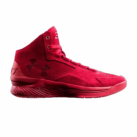 Under Armour Curry 1 Lux Mid Suede 'Triple Red'