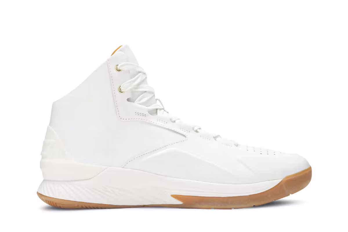 Under Armour Curry 1 Lux Mid Leather White Gum, view 2
