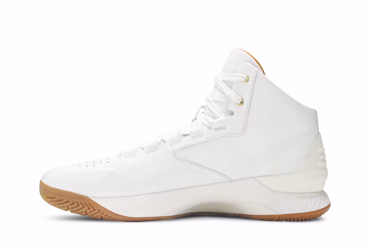 Under Armour Curry 1 Lux Mid Leather White Gum, view 4