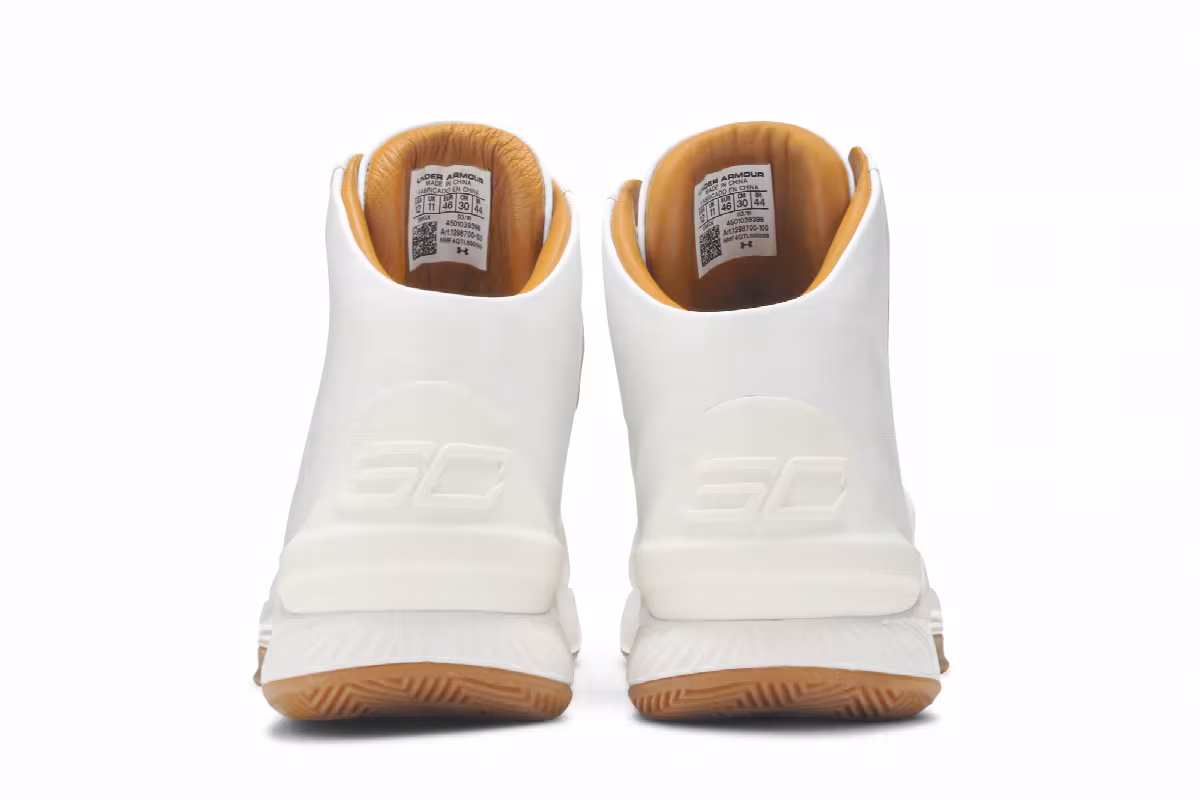 Under Armour Curry 1 Lux Mid Leather White Gum, view 7
