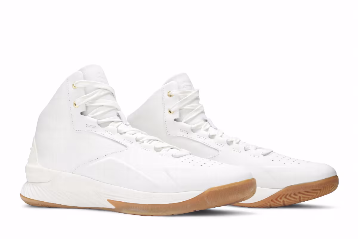 Under Armour Curry 1 Lux Mid Leather White Gum, view 9