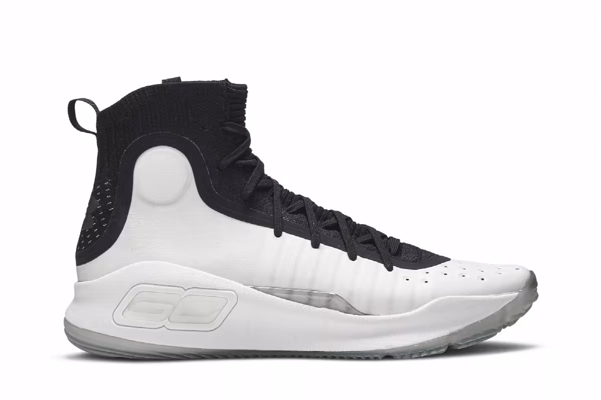 Under Armour Curry 4 Black White, view 2