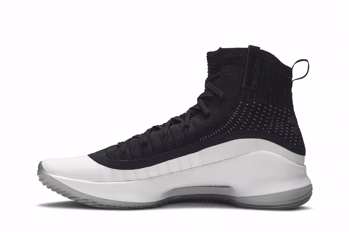 Under Armour Curry 4 Black White, view 4