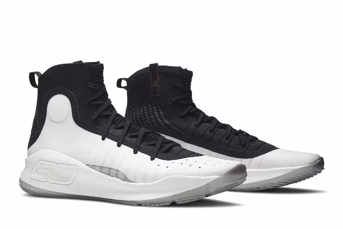 Under Armour Curry 4 Black White, view 9